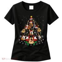 Christmas Musician Christmas Guitar Tree Women's T-Shirt thumb 0