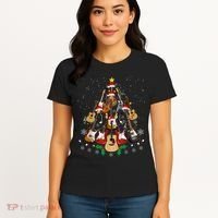 Christmas Musician Christmas Guitar Tree Women's T-Shirt thumb 4