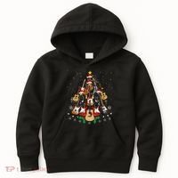 Christmas Musician Christmas Guitar Tree Kids Hoodie thumb 0