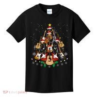 Christmas Musician Christmas Guitar Tree Kids T-Shirt thumb 0