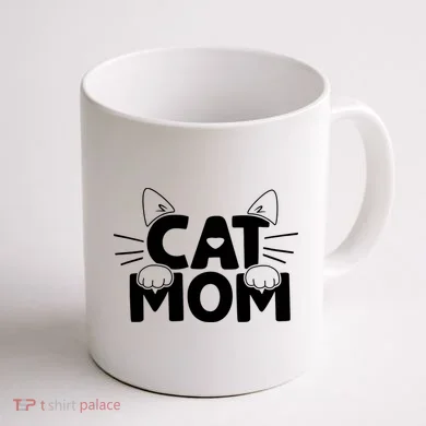 Cat Mom Coffee Mug back