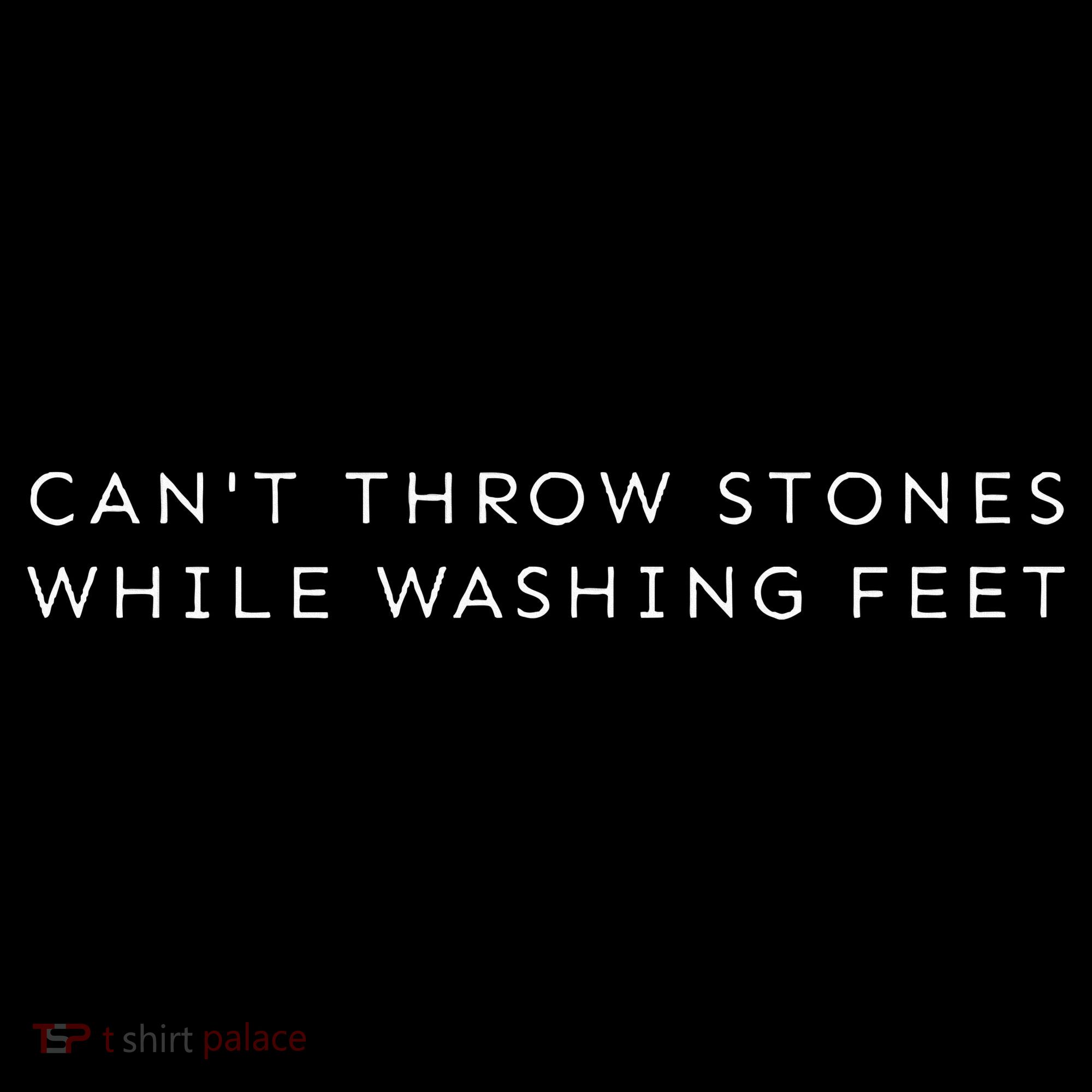 Christian Minimalist CanT Throw Stones While Washing Feet Women's Hoodie