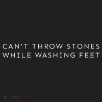 Christian Minimalist CanT Throw Stones While Washing Feet Hat thumb 2