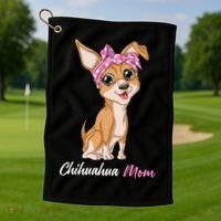 Chihuahua Mom Golf Towel thumb 1