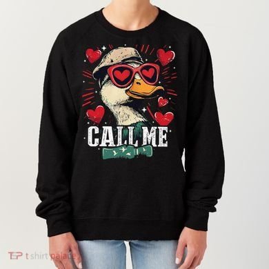 Call Me Duck Hunting Lover ValentineS Day Gift Women's Sweatshirt