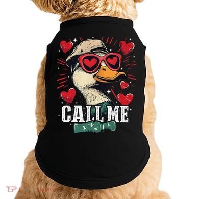 Call Me Duck Hunting Lover ValentineS Day Gift Doggie Tank
