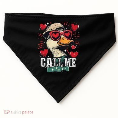 Call Me Duck Hunting Lover ValentineS Day Gift USA-Made Doggie Bandana
