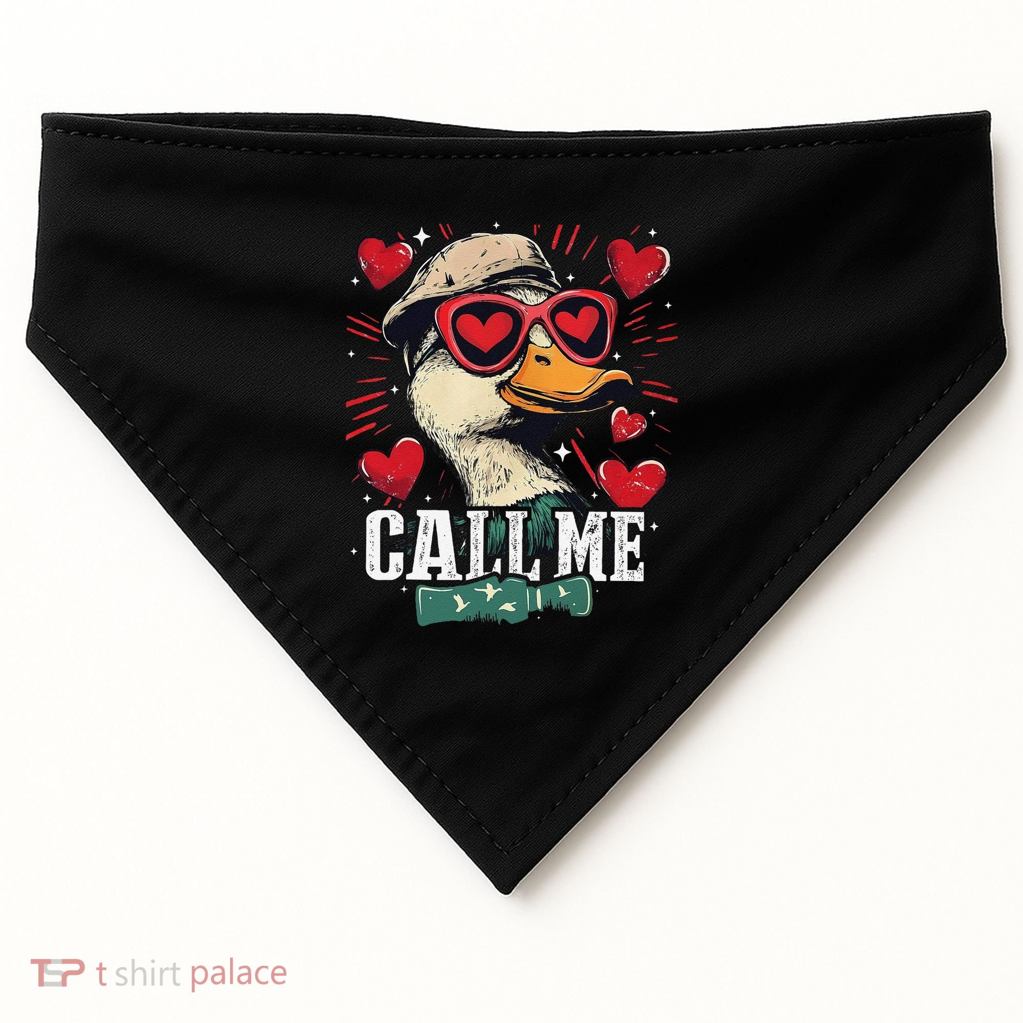 Call Me Duck Hunting Lover ValentineS Day Gift USA-Made Doggie Bandana