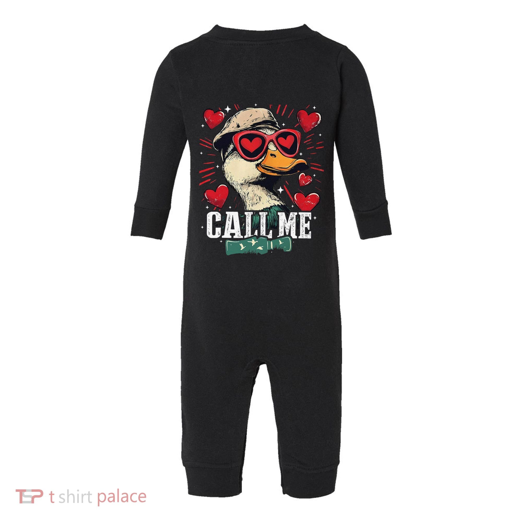 Call Me Duck Hunting Lover ValentineS Day Gift Infant Fleece One Piece