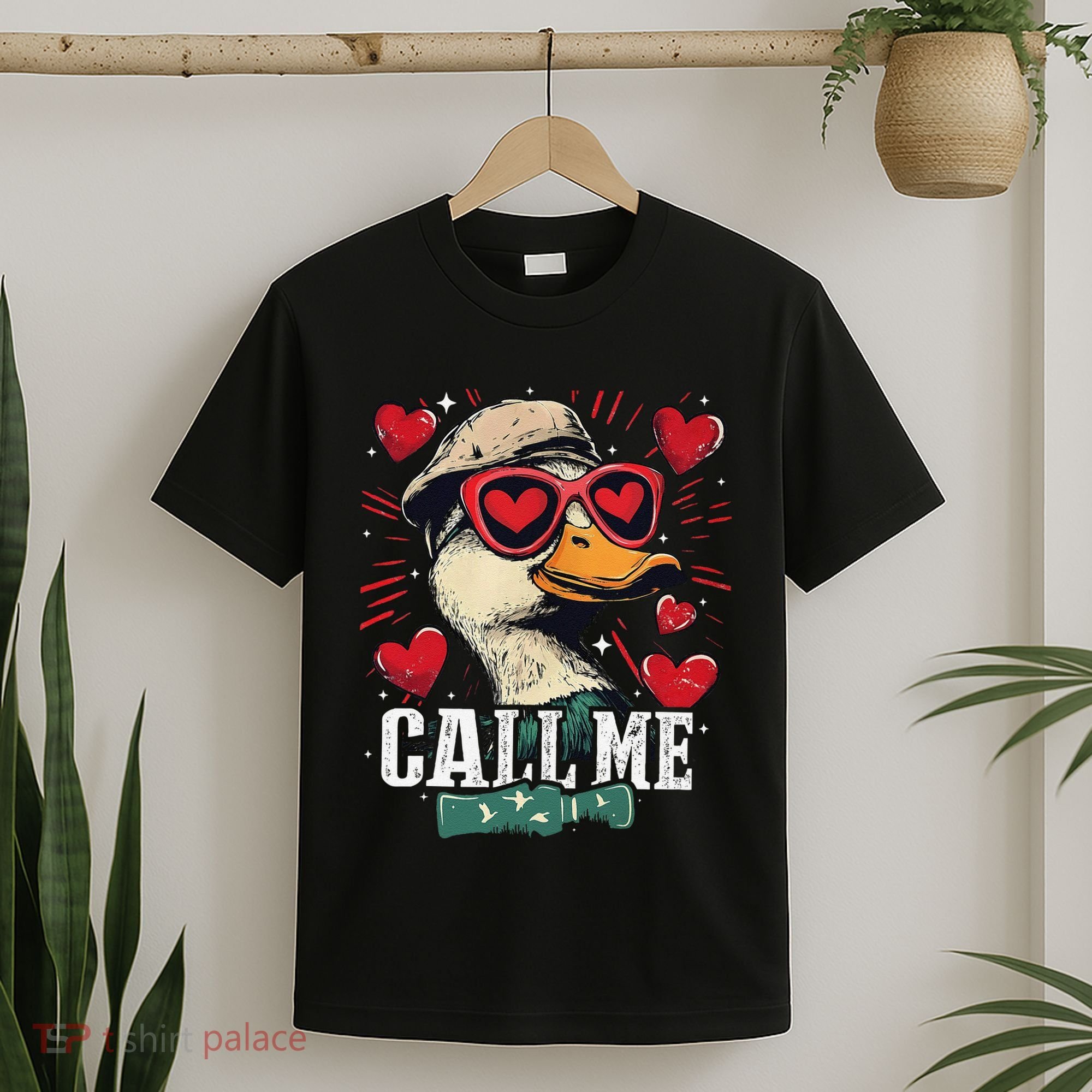 Call Me Duck Hunting Lover ValentineS Day Gift T-Shirt