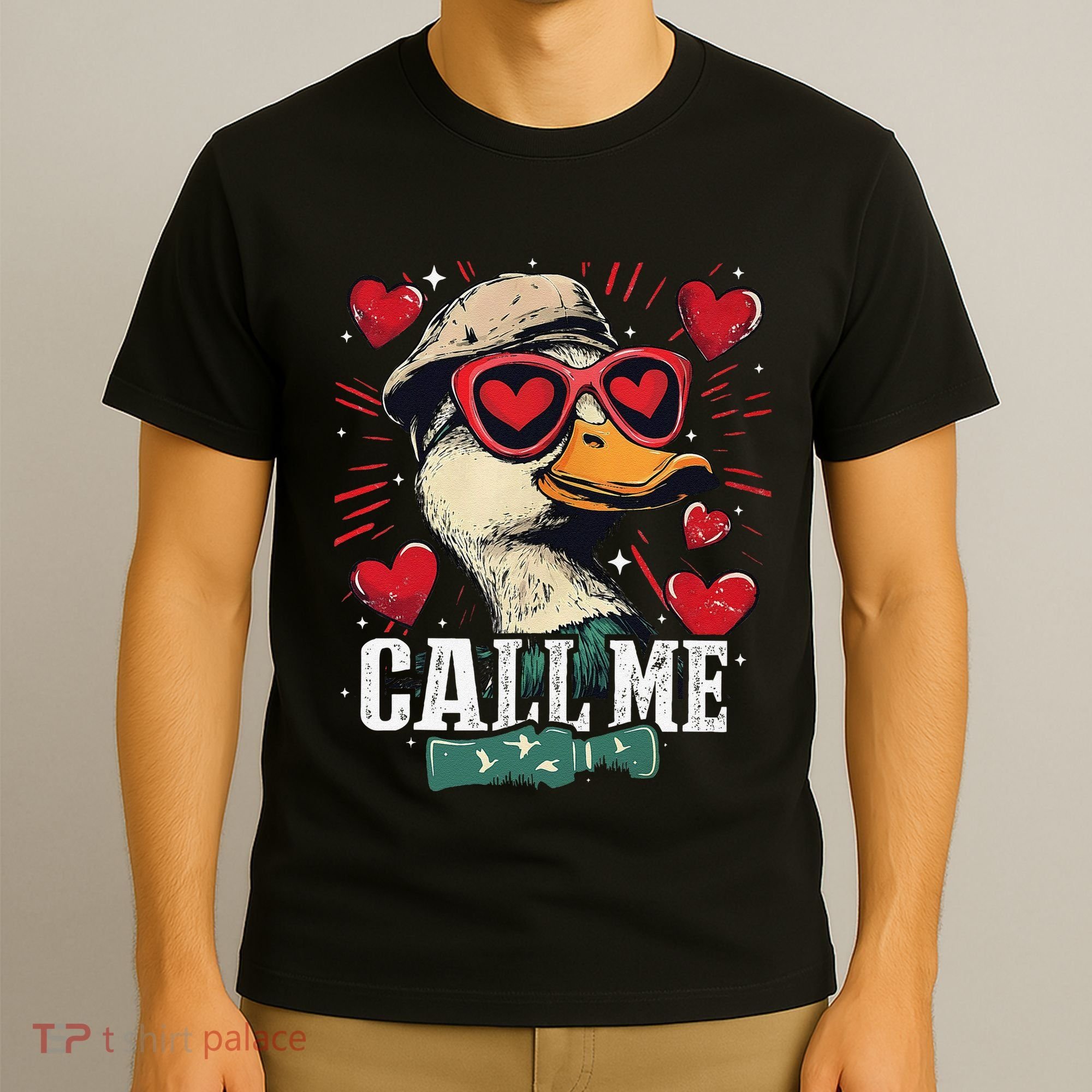 Call Me Duck Hunting Lover ValentineS Day Gift T-Shirt