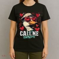 Call Me Duck Hunting Lover ValentineS Day Gift T-Shirt thumb 4