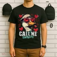Call Me Duck Hunting Lover ValentineS Day Gift T-Shirt thumb 6