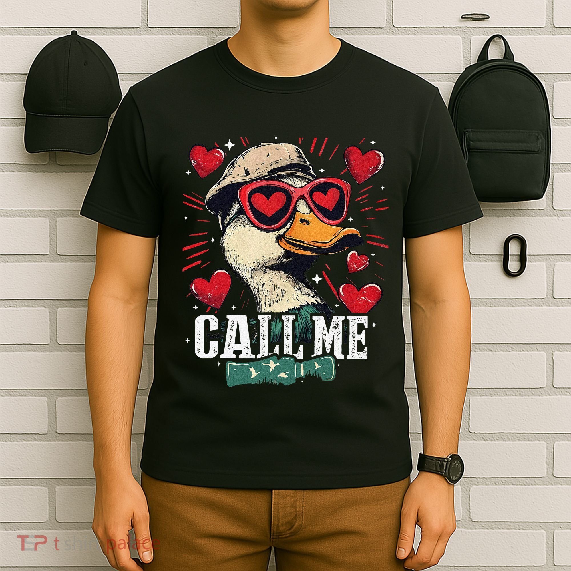 Call Me Duck Hunting Lover ValentineS Day Gift T-Shirt