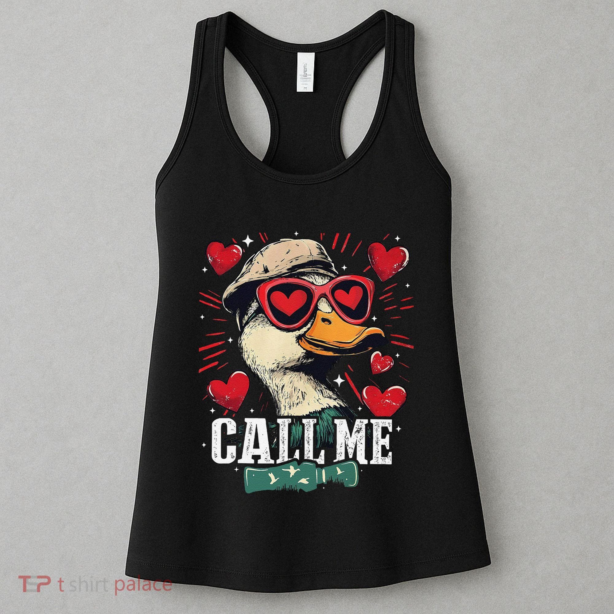 Call Me Duck Hunting Lover ValentineS Day Gift Women's Tank Top