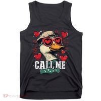 Call Me Duck Hunting Lover ValentineS Day Gift Tank Top thumb 0