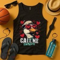 Call Me Duck Hunting Lover ValentineS Day Gift Tank Top thumb 4