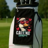 Call Me Duck Hunting Lover ValentineS Day Gift Golf Towel thumb 2