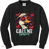 Call Me Duck Hunting Lover ValentineS Day Gift Kids Sweatshirt thumb 0