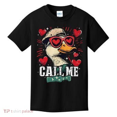 Call Me Duck Hunting Lover ValentineS Day Gift Kids T-Shirt