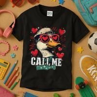 Call Me Duck Hunting Lover ValentineS Day Gift Kids T-Shirt thumb 3