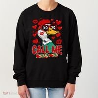 Call Me Duck Hunting Valentines Day Mallard Duck Gift Women's Sweatshirt thumb 0