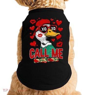 Call Me Duck Hunting Valentines Day Mallard Duck Gift Doggie Tank