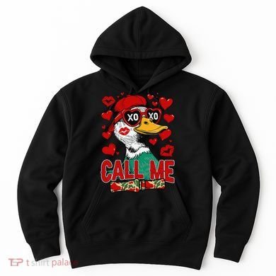 Call Me Duck Hunting Valentines Day Mallard Duck Gift Hoodie