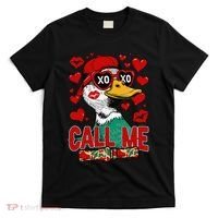 Call Me Duck Hunting Valentines Day Mallard Duck Gift T-Shirt thumb 0