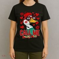 Call Me Duck Hunting Valentines Day Mallard Duck Gift T-Shirt thumb 4