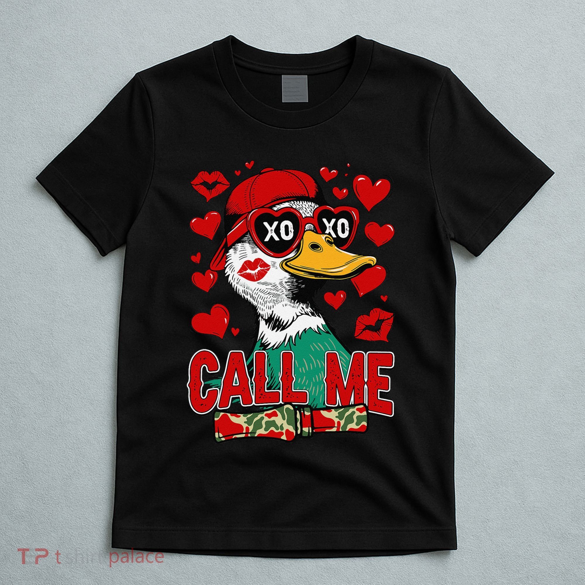 Call Me Duck Hunting Valentines Day Mallard Duck Gift T-Shirt
