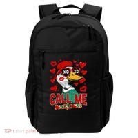 Call Me Duck Hunting Valentines Day Mallard Duck Gift Backpack thumb 0