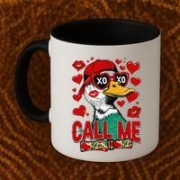 Call Me Duck Hunting Valentines Day Mallard Duck Gift Coffee Mug thumb 2