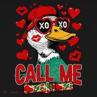 Call Me Duck Hunting Valentines Day Mallard Duck Gift Women's Hoodie thumb 2