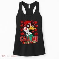 Call Me Duck Hunting Valentines Day Mallard Duck Gift Women's Tank Top thumb 0