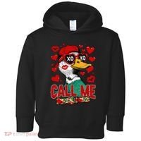 Call Me Duck Hunting Valentines Day Mallard Duck Gift Toddler Hoodie thumb 0