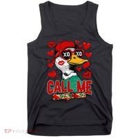 Call Me Duck Hunting Valentines Day Mallard Duck Gift Tank Top thumb 0