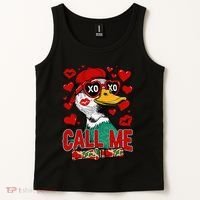 Call Me Duck Hunting Valentines Day Mallard Duck Gift Tank Top thumb 2