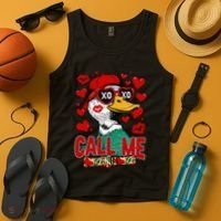Call Me Duck Hunting Valentines Day Mallard Duck Gift Tank Top thumb 4