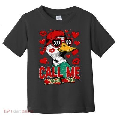 Call Me Duck Hunting Valentines Day Mallard Duck Gift Toddler T-Shirt