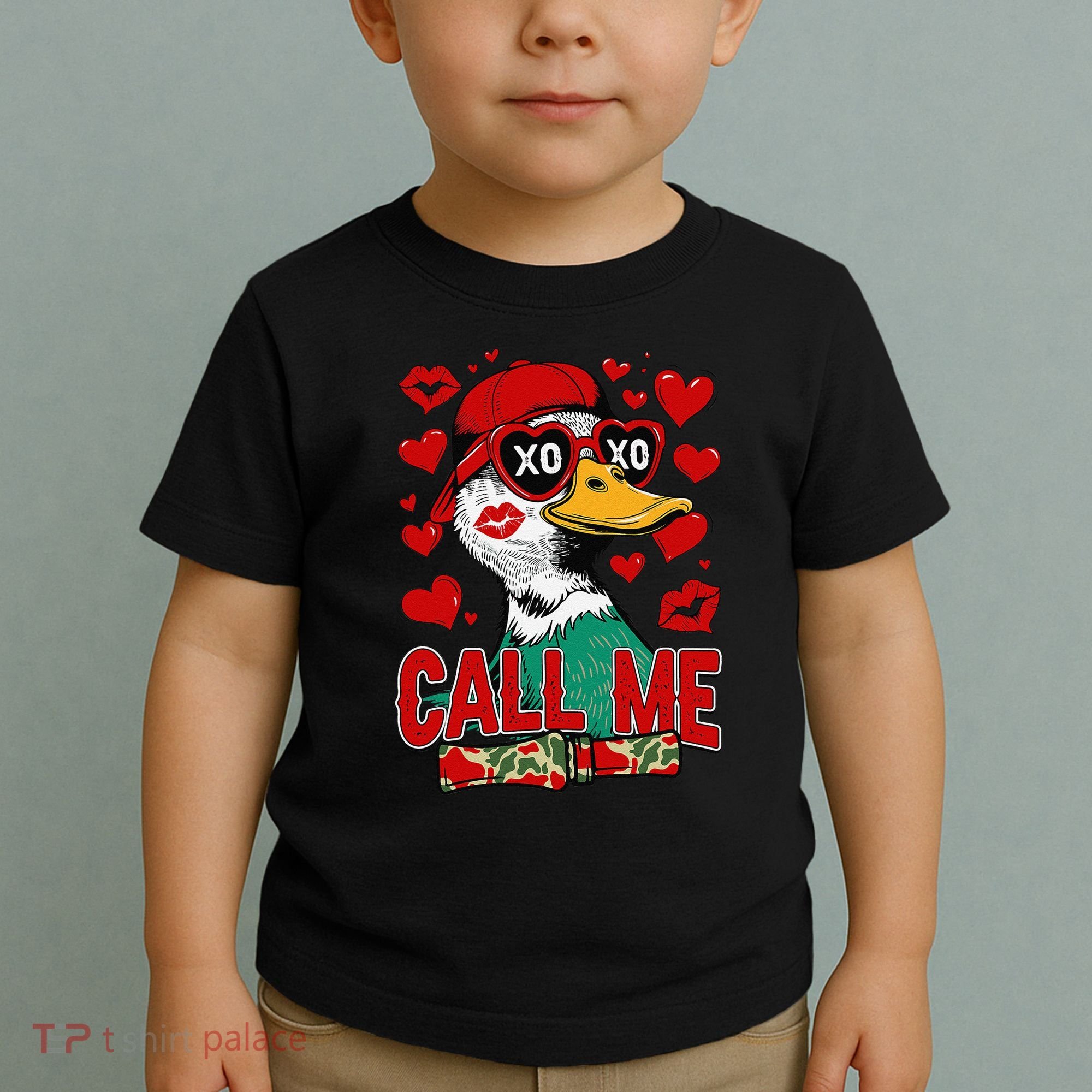 Call Me Duck Hunting Valentines Day Mallard Duck Gift Toddler T-Shirt