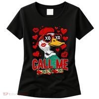 Call Me Duck Hunting Valentines Day Mallard Duck Gift Women's T-Shirt thumb 0