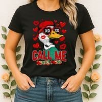 Call Me Duck Hunting Valentines Day Mallard Duck Gift Women's T-Shirt thumb 2