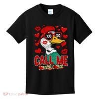 Call Me Duck Hunting Valentines Day Mallard Duck Gift Kids T-Shirt thumb 0