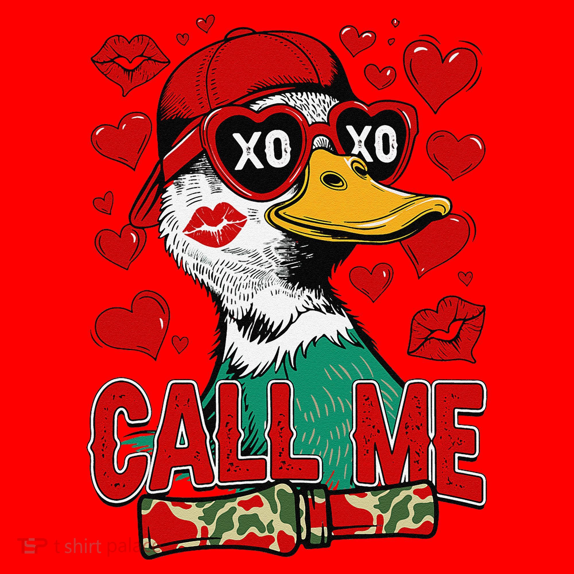 Call Me Duck Hunting Valentines Day Mallard Duck Gift Santa Hat
