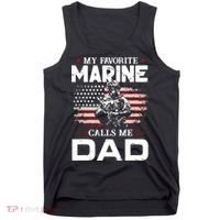 Call Me Dad My Favorite Marine Usa Flag Tank Top thumb 0