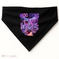 Cute Moo Deng Funny Baby Hippo Pygmy Hippopotamus USA-Made Doggie Bandana thumb 0