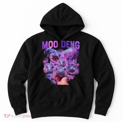 Cute Moo Deng Funny Baby Hippo Pygmy Hippopotamus Hoodie