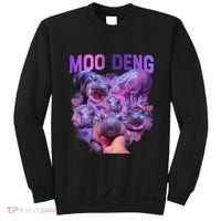 Cute Moo Deng Funny Baby Hippo Pygmy Hippopotamus Sweatshirt thumb 0