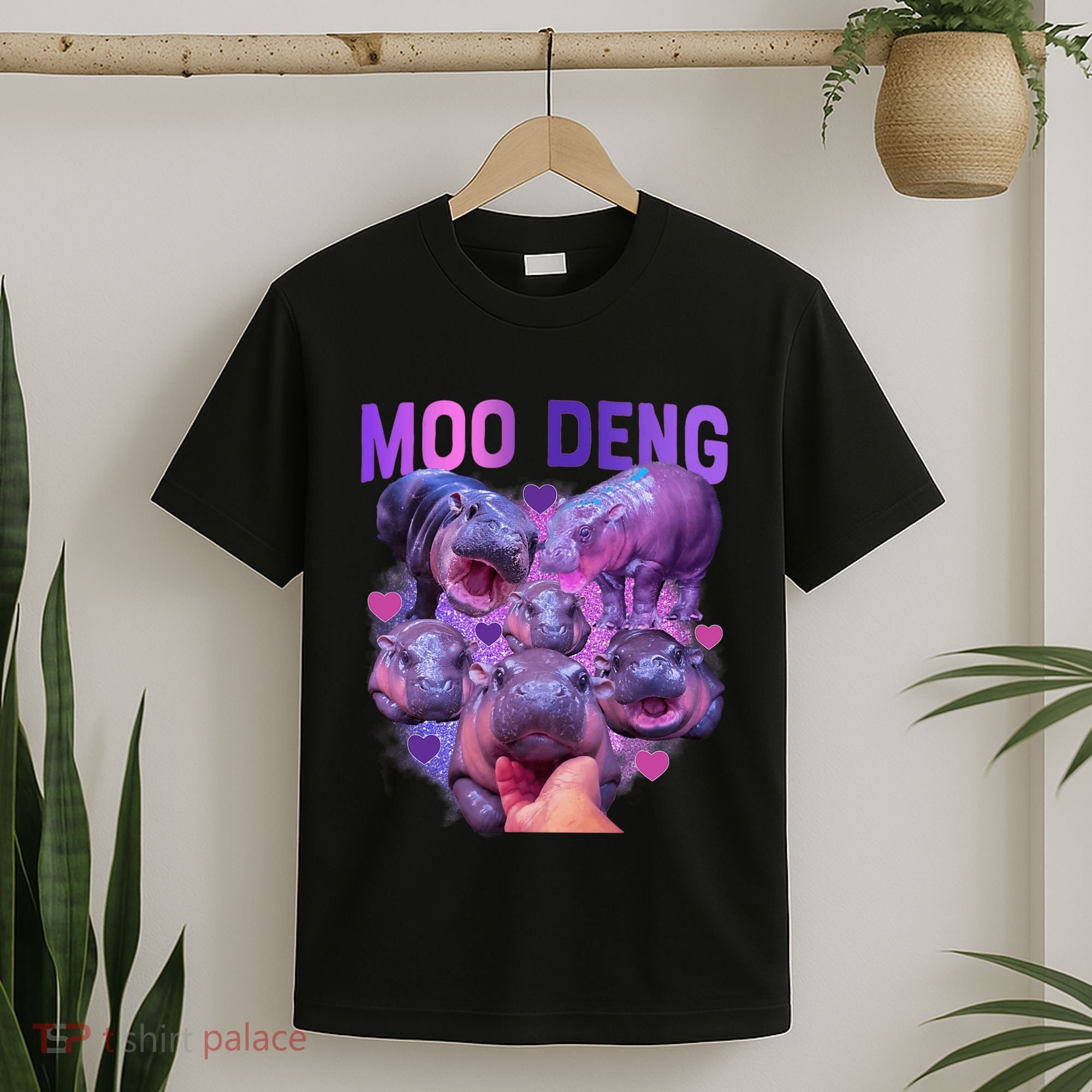 Cute Moo Deng Funny Baby Hippo Pygmy Hippopotamus T-Shirt